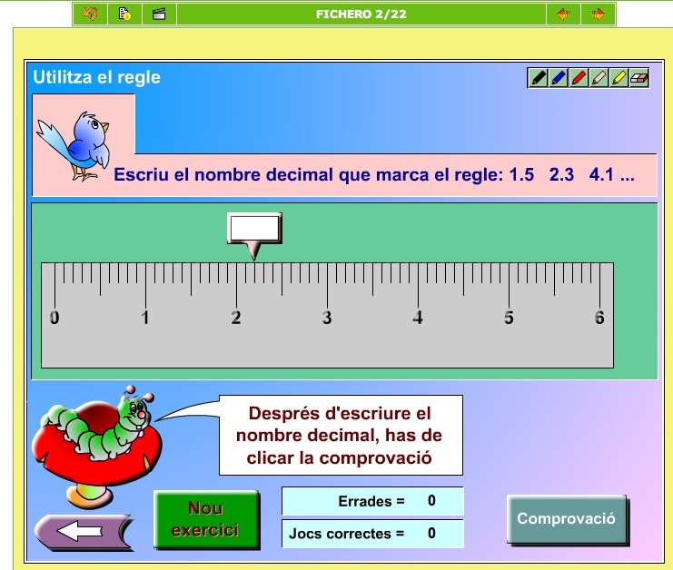 Utilitza el regle | Recurso educativo 33478