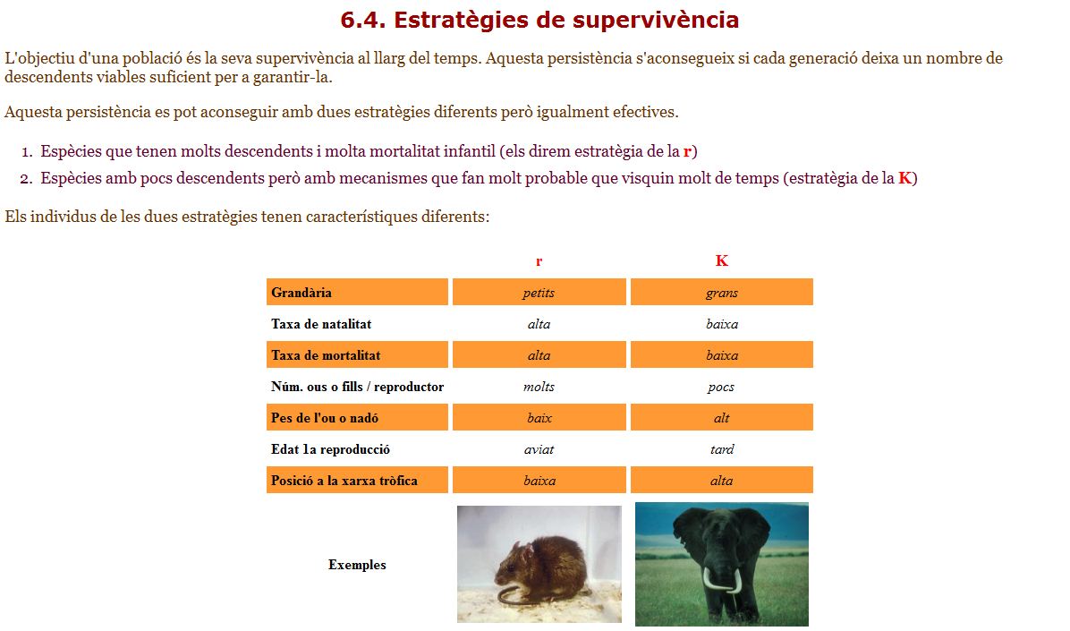 Estratègies de supervivència | Recurso educativo 34050