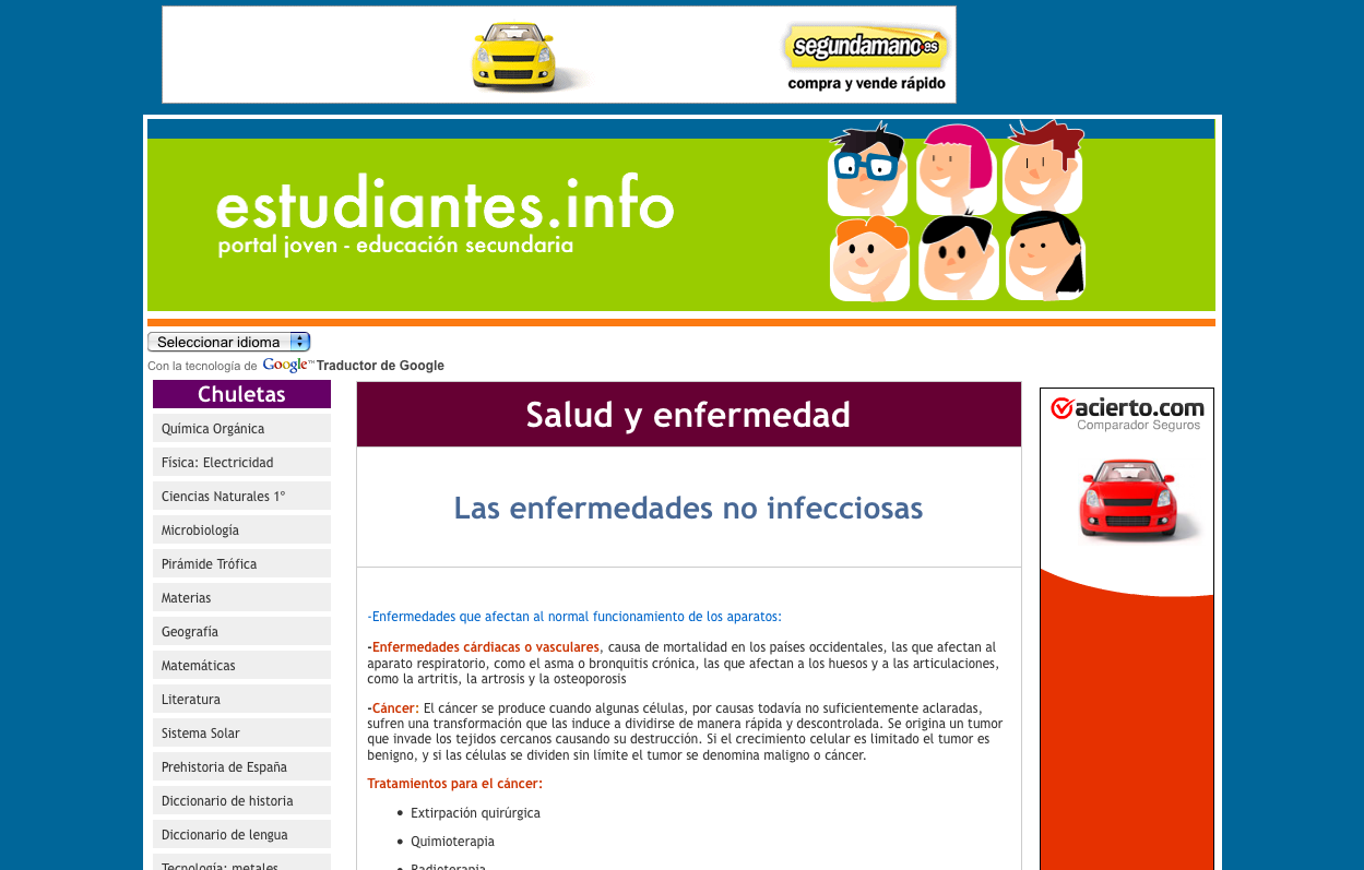 Las enfermedades no infecciosas | Recurso educativo 36007