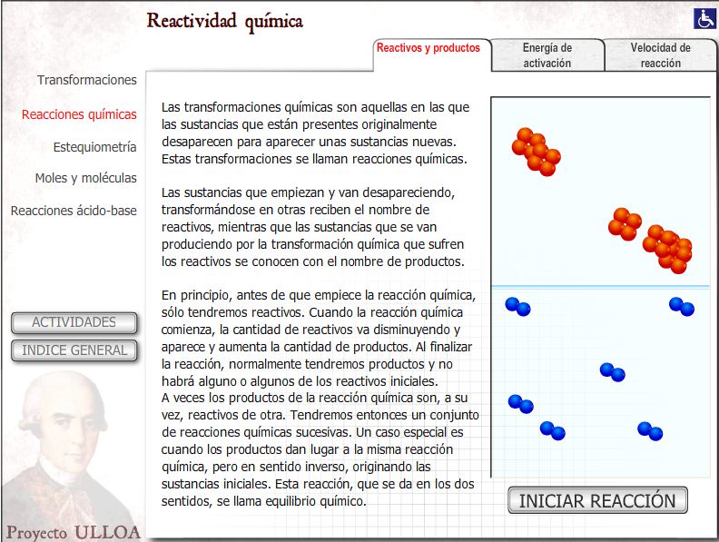 Simulación de una reacción química | Recurso educativo 36092