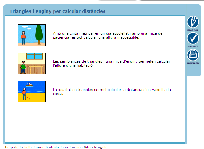 Triangles i enginy per calcular distàncies | Recurso educativo 36955