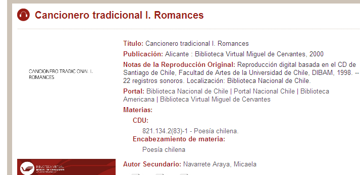 Cancionero tradicional I. Romances | Recurso educativo 36975