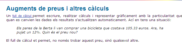 Augments de preus i altres càlculs | Recurso educativo 36994