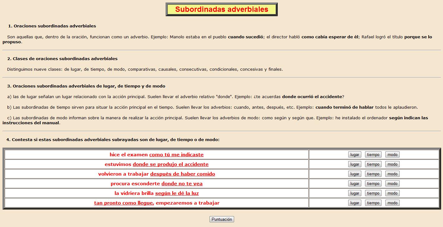 Subordinadas adverbiales | Recurso educativo 37056