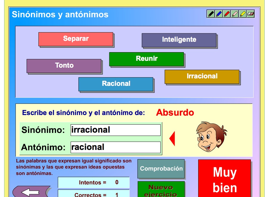 Los sinónimos y los antónimos | Recurso educativo 37326