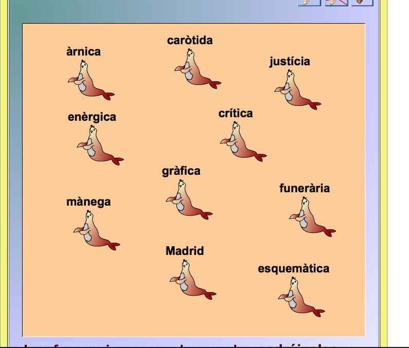 Paraules agudes, planes i esdrúixoles | Recurso educativo 37419