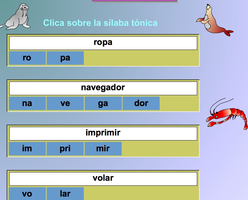 La sílaba tónica | Recurso educativo 37429