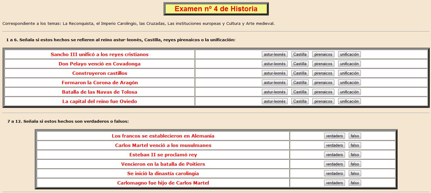 Examen de Historia (4) | Recurso educativo 37701