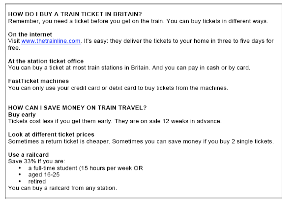 Buying a train ticket | Recurso educativo 37845