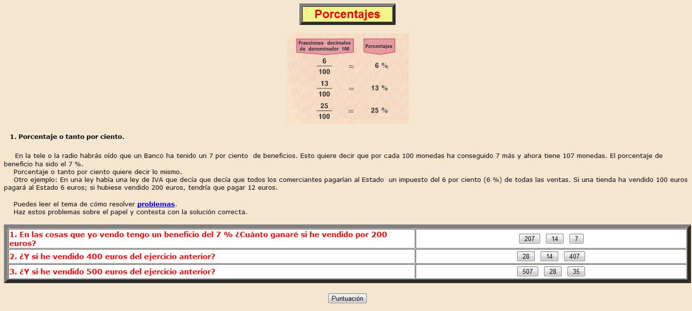 Porcentajes | Recurso educativo 38105