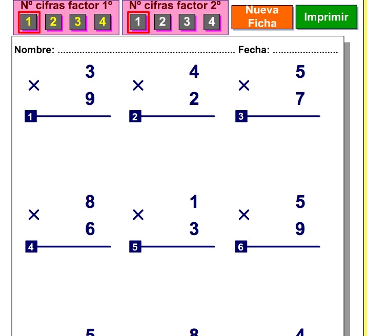 Multiplicaciones | Recurso educativo 38495