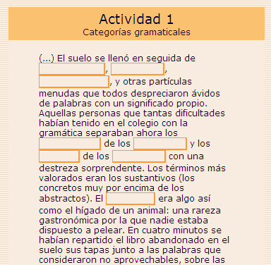 Categorías gramaticales 1 | Recurso educativo 39168