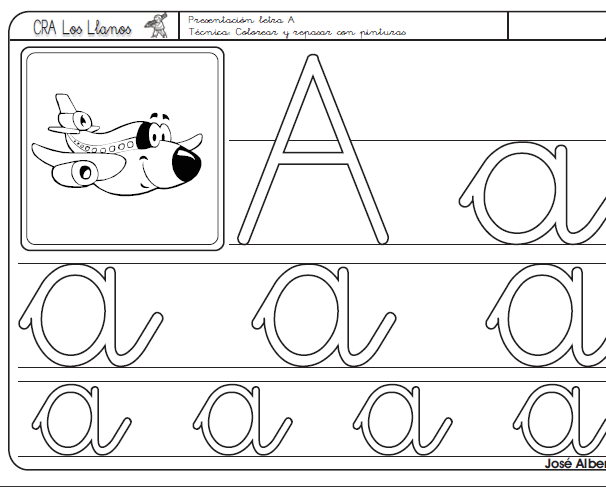 Lectoescritura: A | Recurso educativo 39624