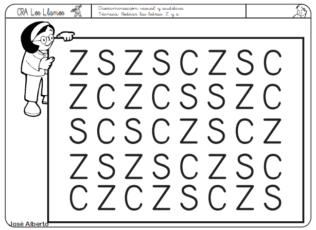 Discriminación visual: Z | Recurso educativo 39707