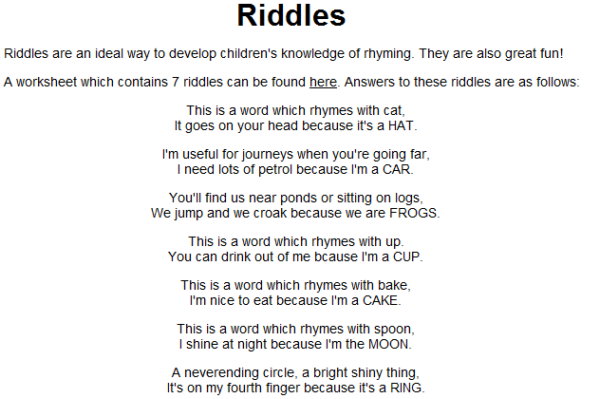 Riddles | Recurso educativo 42354