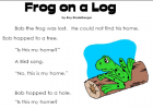 Frog on a log | Recurso educativo 42827