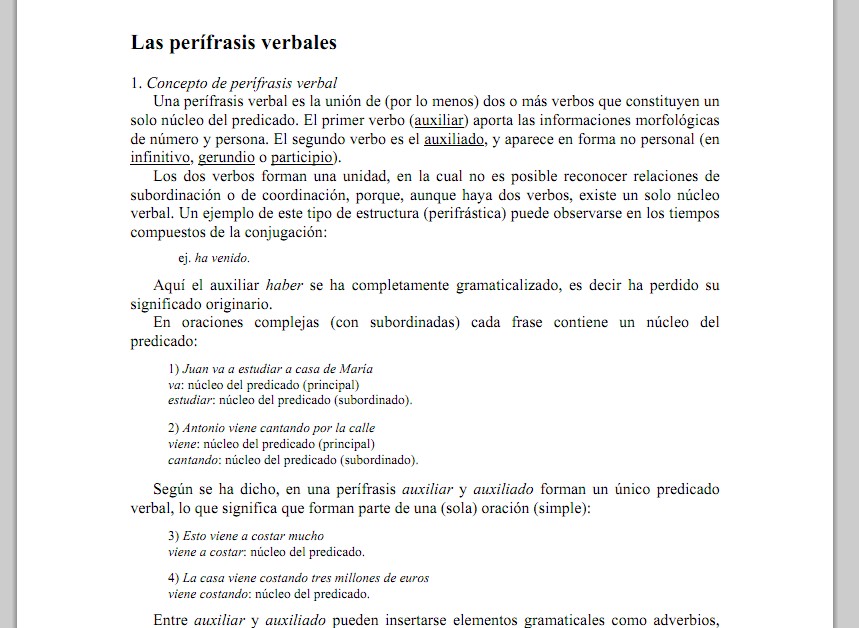 Las perífrasis verbales | Recurso educativo 43451