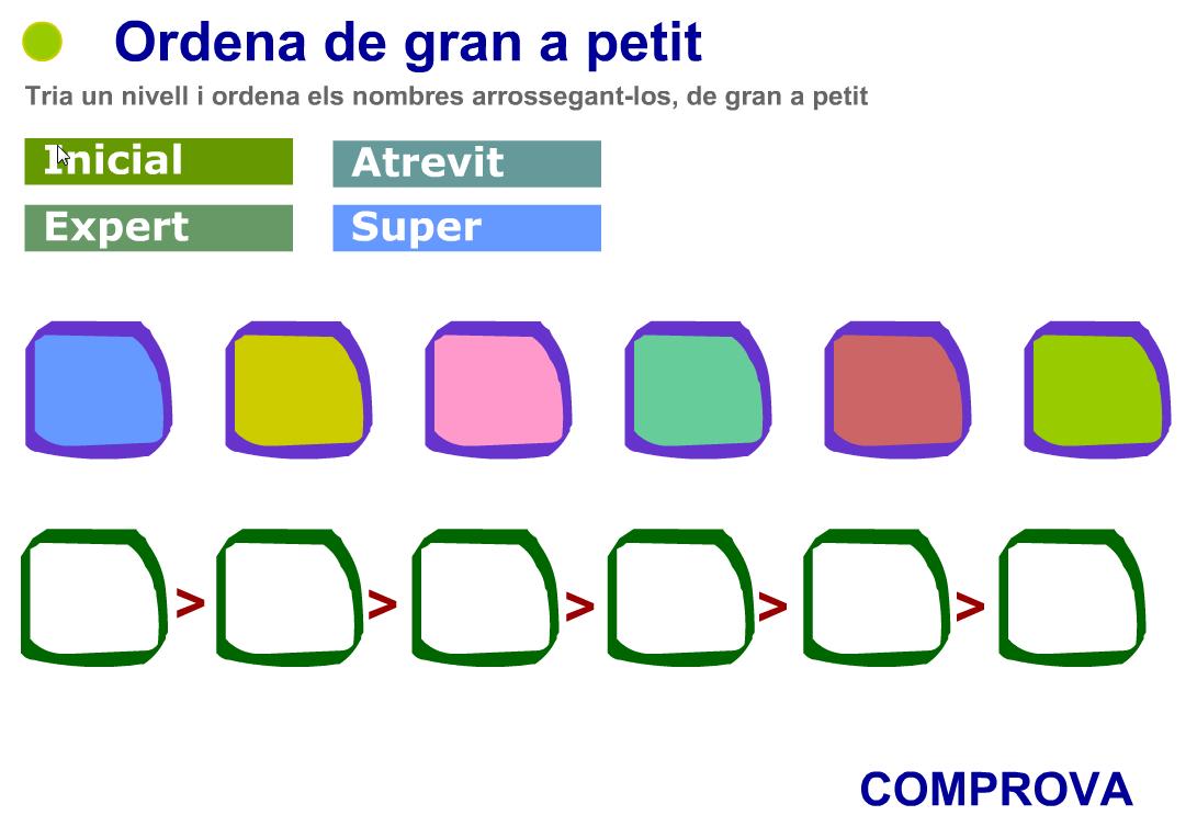 Ordena els nombres | Recurso educativo 43708