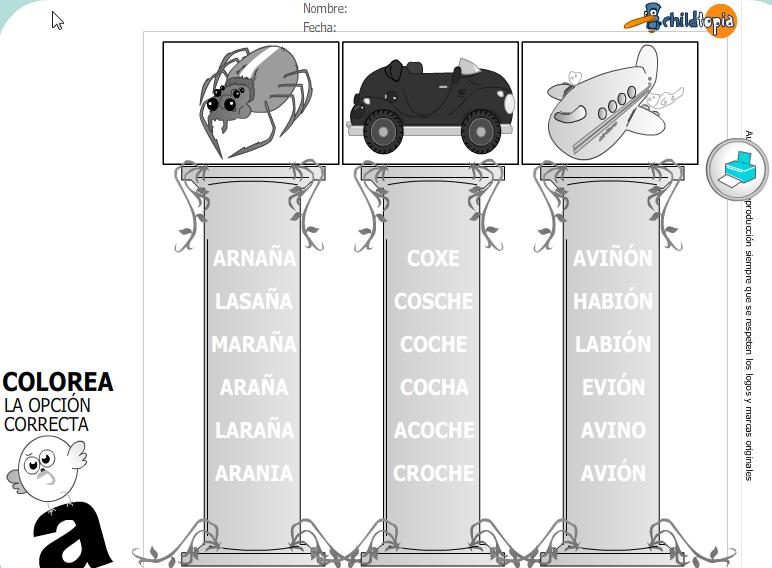 Fichas: las palabras | Recurso educativo 43954