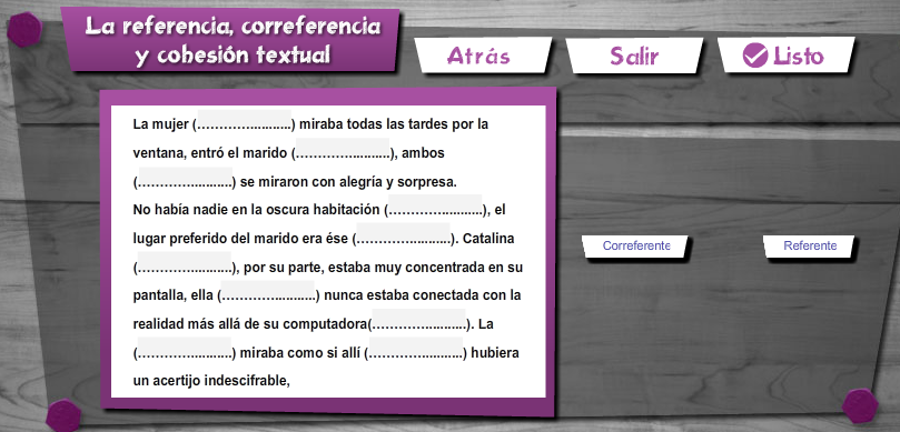 Referencia, correferencia y cohesión textual | Recurso educativo 45107