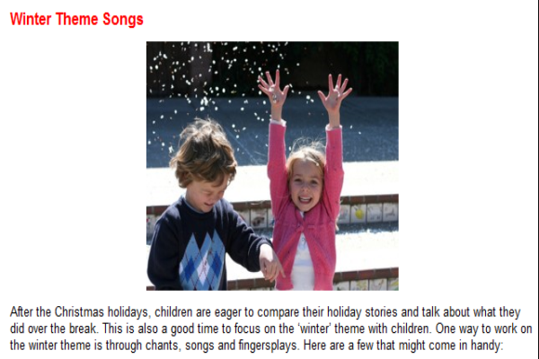 Winter theme songs | Recurso educativo 45613