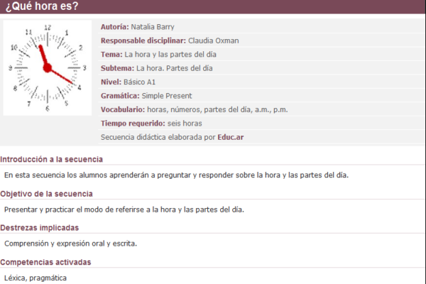¿Qué hora es? | Recurso educativo 45984