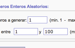 Página web: generador de números aleatorios | Recurso educativo 47157