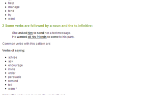 Grammar: Verbs followed by to + infinitive | Recurso educativo 48891
