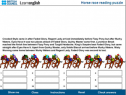 Horse race reading puzzle | Recurso educativo 59176