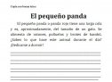 Caligrafía: El pequeño panda | Recurso educativo 59565