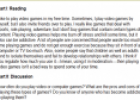 Reading: Playing video games | Recurso educativo 24092