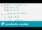 Producto escalar de dos vectores (ejercicio) | Recurso educativo 109246