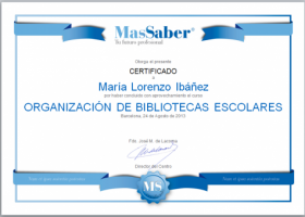 Curso de Organización de bibliotecas escolares | MasSaber | Recurso educativo 114040