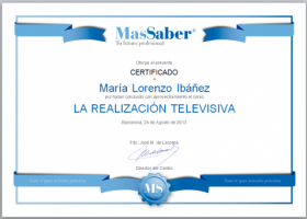 Curso de La realización televisiva | MasSaber | Recurso educativo 114054