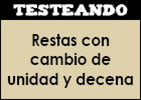 Restas con cambio de unidades y decenas | Recurso educativo 350717