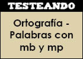 Ortografía - Palabras con mb y mp | Recurso educativo 351104