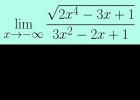 Cálculo de límites. La indeterminación "infinito partido por infinito" | Recurso educativo 403280