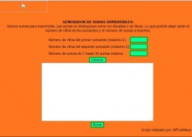 Generador de sumes per imprimir | Recurso educativo 684128