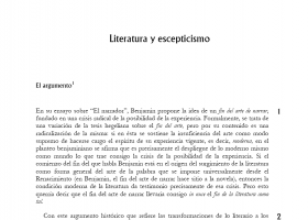 Literatura y escepticismo | Recurso educativo 749054