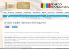 ¿Cuáles son las funciones del Congreso? | Recurso educativo 750752