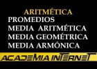 Promedios, media aritmética, geométrica y armónica | Recurso educativo 763276