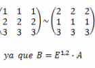 EQUIVALENCIA DE MATRICES: OPERACIONES ELEMENTALES FILA: FORMA ESCALONADA | Recurso educativo 767896
