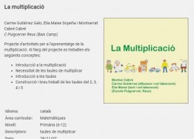 La multiplicació | Recurso educativo 771951