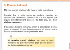 Màxim comú divisor | Recurso educativo 774756