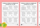 Fichas de actividad: Problemas verbales de multiplicación y división | Recurso educativo 778721