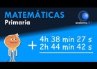 Cómo SUMAR unidades de tiempo: horas, minutos y segundos | Recurso educativo 780275