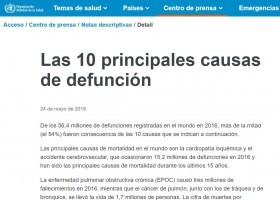 Causas de defunción no mundo | Recurso educativo 782598