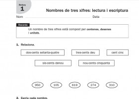 Lectura i escriptura de nombres de tres xifres | Recurso educativo 785761