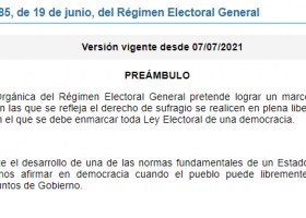 Lei Orgánica do Réxime Electoral Xeral. | Recurso educativo 789823